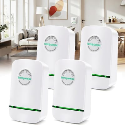 Energiebesparing stekker - Energiemeter - TENZHVXI® - 4 stuks - Energy Saver - 90-250V, 28000W - ABS - Voor thuis, kantoor, restaurant - Wit