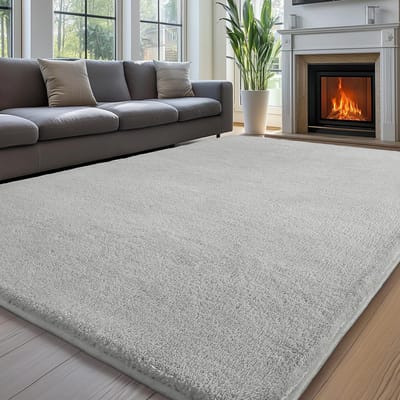 Unyqoos ® Vrolijk Grijs Vloerkleed voor Woonkamer en Kinderkamer, Wasbaar, Antislip, Zacht en Comfortabel Tapijt
