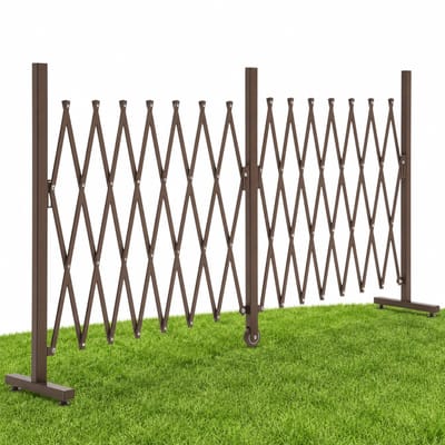 ECTEATOY® Tuinhekken - Hondenhek - Uitschuifbare 52-405 cm - Harmonica Hekwerk Aluminium en IJzer - Plantenrek & Afzethek Mobiel