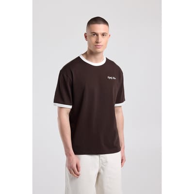 America Today Edis Mud Maat: XS | Basic T-Shirts Outlet | Heren | Bruin