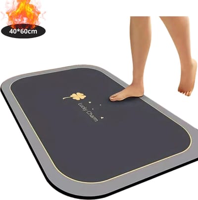 Nivard Badmat - Douchemat - Antislip - Wc Mat - Toiletmat - Badkamermat - Donkergrijs - 40x60