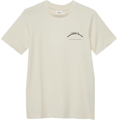 s.Oliver - Jongens t-shirt - Maat 146/152 - Jongens - Creme - onbekend materiaal
