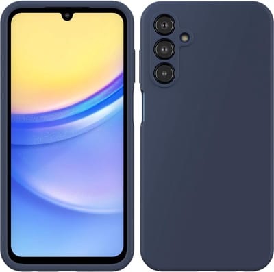 Solid hoesje Geschikt voor: Samsung Galaxy A24 4G & 5G Soft Touch Liquid Silicone Flexible TPU Rubber - Blauw