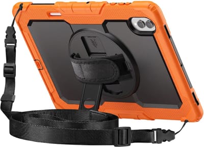 Avizar Volledige Hoes Geschikt Voor Galaxy Tab S11 Ultra met Handvat Standaard en Schouderriem, Oranje