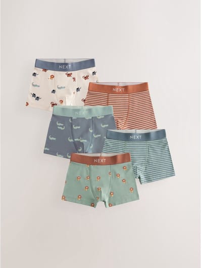 Next - Jongens - Set van 5 junior boxershorts met figuurtjes - Groen