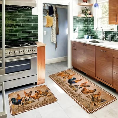 1PC Kattenpatroon Keukenvloerkleed Antislip Deurmatten Popdesign Badkamervloerkleed Badmat Tapijt voor Huis Wastafel Wasmachine Decor 400MMx600MM