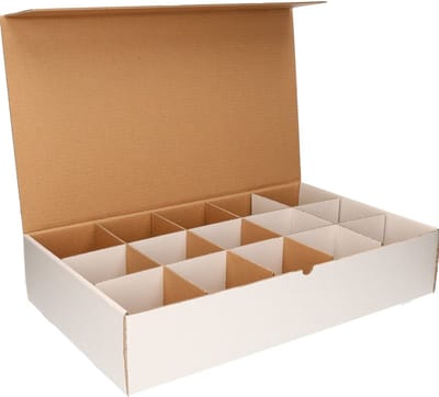 Bouwstenen opbergen sorteerdoos - opbergdoos - met 15 x 10 cm vakken