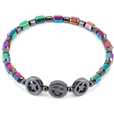 Dames Dame Kleurrijk Verguld Gelaagd Sterren Decoratie Enkel Blote Voet Armband Ketting blue
