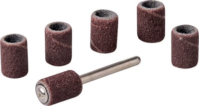Silverline Schuurkoker Set - Ø 6.35 mm - 1/4 inch - Korrel 80 - 7 delig