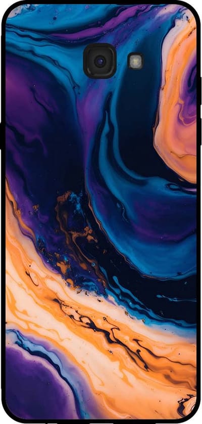 Smartphonica Telefoonhoesje voor Samsung Galaxy A7 2017 marmer look - backcover marmer hoesje - Blauw geschikt voor Samsung Galaxy A7 2017