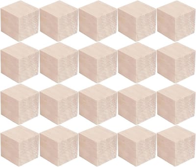 Blanco Houten Dobbelstenen 5 cm voor Creatieve Projecten - 20 Stuks