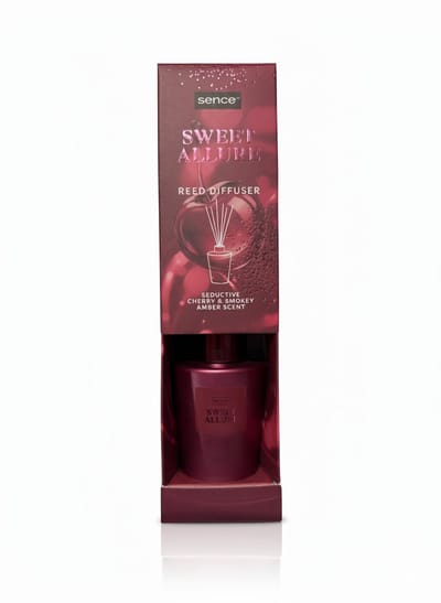 Sence Reed Diffuser Night Luxe – Cherry & Smokey Amber – Geurstokjes 100 ml – Luxe Huisgeur & Home Fragrance
