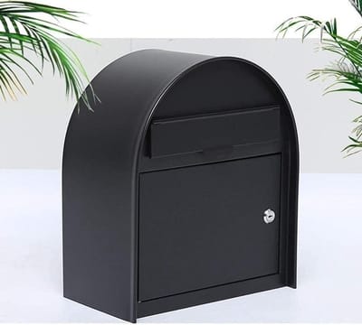 Brievenbus - Postbus brievenbus - Post ontvangen - Veiligheidsslot - 32 x 18 x 38 cm - Zilver met houtskoolgrijs