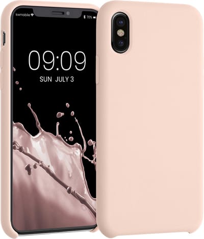 kwmobile telefoonhoesje geschikt voor Apple iPhone X - Hoesje met siliconen coating - Smartphone case in kokosmelk