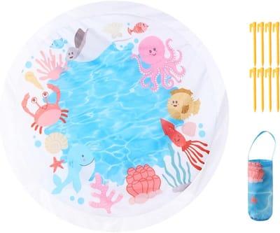 Draagbare Strandplas - Opblaasbaar Zwembad Mat - Buitenspelen Kinderen - 2-in-1 Zwembad Mat - 200x200cm - Multicolor