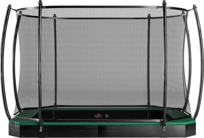 Avyna FlatLevel Trampoline 380x255 – Inclusief Veiligheidsnet – Groen – Groot formaat – Hoogwaardige Kwaliteit