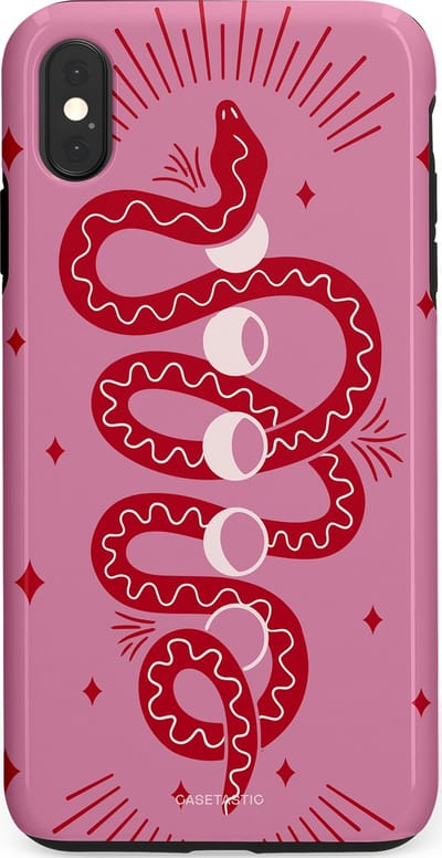 Casetastic Hoesje Geschikt voor Apple iPhone Xs Max - Stijlvolle Beschermende Duo-layer Case - Eclipseslang
