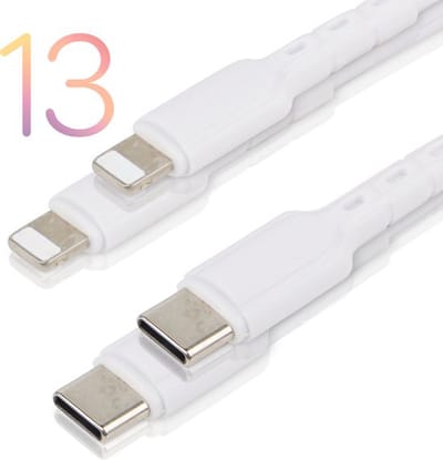 Snellaadkabel geschikt voor iPad 2018 / 2017 / Air / Air 2 en iPhone 12 - USB-C naar Lightning Kabel - 1 Meter - 2 Stuks - 20W Snelladen & 480 Mbps Datakabel - Soepel & Stevig