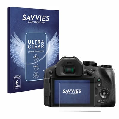 Savvies - Screenprotector voor Panasonic Lumix DMC-FZ300 - Folie Beschermfolie transparant 6 Stuks