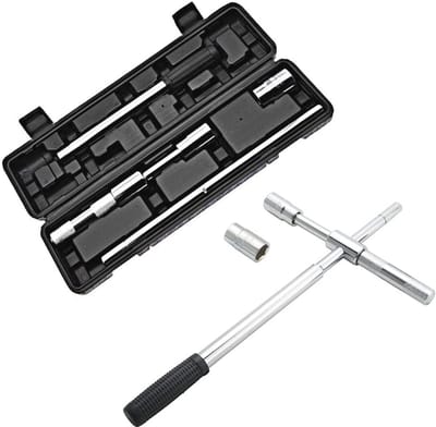 Multifunctionele Wielmoersleutelset - 17/19mm 21/23mm Doppen, Antislip, Intrekbaar Noodhulpmiddel Voor Auto, Van en Vrachtwagen