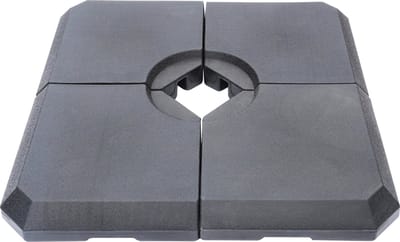PimXL Parasoltegels Vulbaar - voor kruisvoet van een zweefparasol - 4x20kg - vulbaar met water of zand