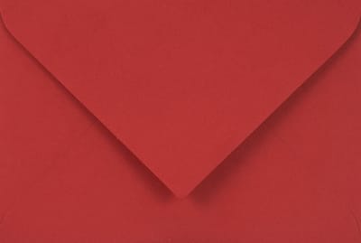 Gladde rode enveloppen A7 - 80 x 120 mm - 25 stuks - NK natgelijmde - 115 gram - Sirio Color - Netuno