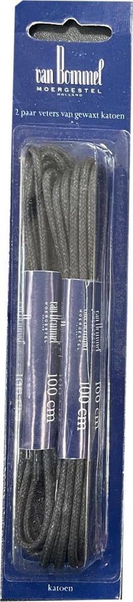 Originele Van Bommel veters Zwart 100cm - Rond - 2 paar