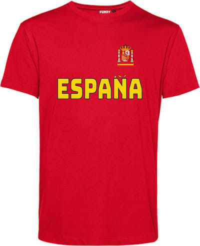 T-shirt Espana | WK 2026 |Spanje shirt | Shirt Spaanse Vlag | Rood | maat XS