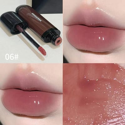 Rouge à lèvres liquide rouge hautement pigmenté, glaçage à lèvres miroir, hydratant léger, antiadhésif, tasse, teinte pour les lèvres, maquillage, cosmétiques