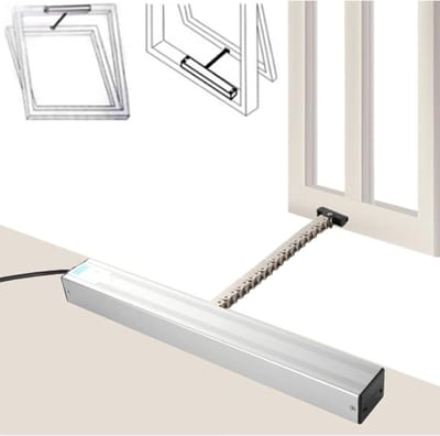 Elektrische Raamopener - Automatische Ketting - Ventilatie Verbeteren - Dubbellaags Metaal - 300-1000 mm Slag - Zilverkleurig