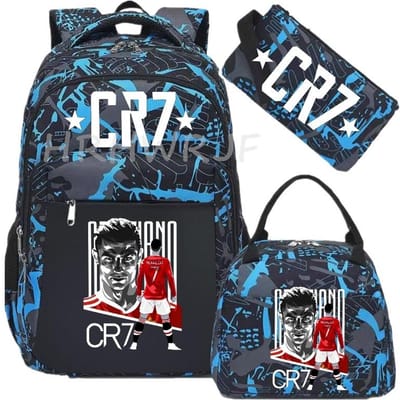 Sport CR7 Camouflage Rugzakken Met Lunchtas Heren&Dames Casual Canvas Schooltassen Eenvoudige Dubbele Schouder Tas Laptop Reistas