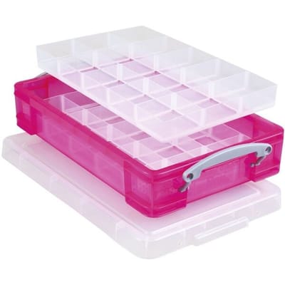 Really Useful Box 4 liter met 2 dividers transparant helroze