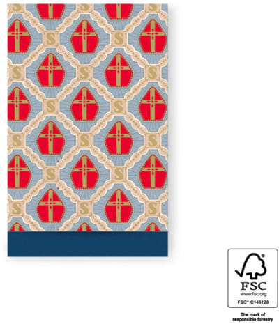 5 cadeauzakjes mijter 12x19cm- sinterklaas