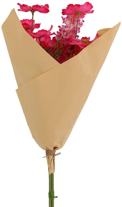 Countryfield kunstboeket decoratie Babs roze 85cm luxe bloemen.