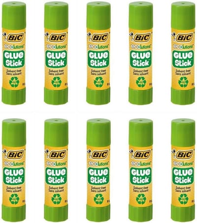 Lijmstiften Eco Evolution Pak 10 Stuks - 8g Per Stift - Wasbaar en Oplosmiddelvrij