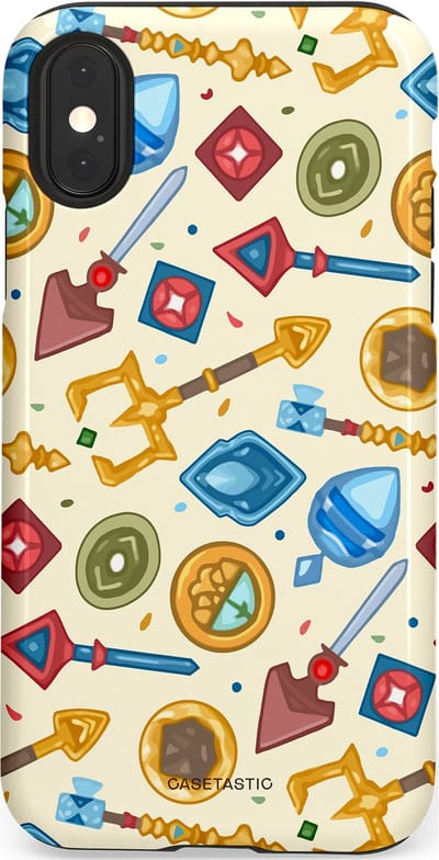 Casetastic Hoesje Geschikt voor Apple iPhone X/Xs - Stijlvolle Beschermende Duo-layer Case - Magische Juwelen