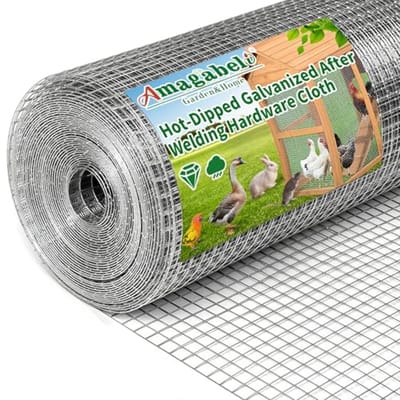Verzinkt vierkant gaas voor de tuin - 1m x 25m - 0,7mm dik - Ideaal voor dierenbescherming en omheining
