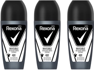 Rexona Deo Roller Men - Invisible On Black & White Clothes - 3 x 50 ml