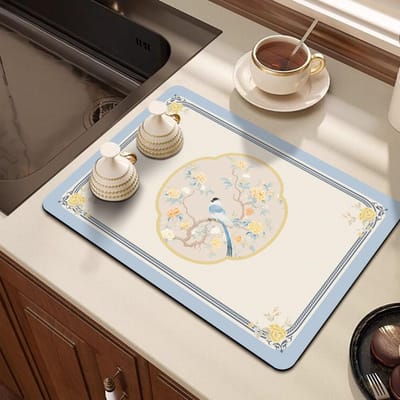 Franse Camont Keuken Zachte Diatomeeënaarde Afdruipmat Aanrecht Absorberend Sneldrogend Mat Koffiezetapparaat Mat Tafelblad Thee Mat 30*40CM