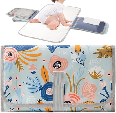 Aankleedmat Baby - Luieronderlegger Opvouwbaar - Hygiënisch Luiers Verwisselen - Waterdicht Oxford Stof - 35 x 20 cm - Kleurrijke Wereld