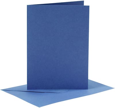 CC Kaarten & Enveloppen 10,5x15 cm Donkerblauw 6 stuks