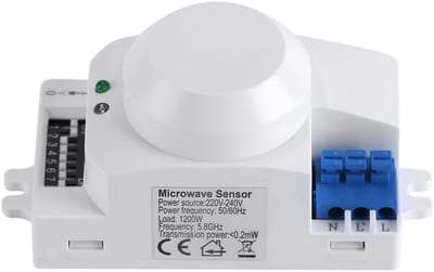 Bewegingsmelder - Radarsensor Schakelaar - Energie Besparen - 360 Graden Detectie - 2-10 Meter - Wit