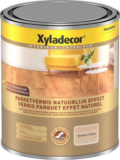 Xyladecor - Parket Vernis Natuurlijk Effect - Kleurloos - 1 L