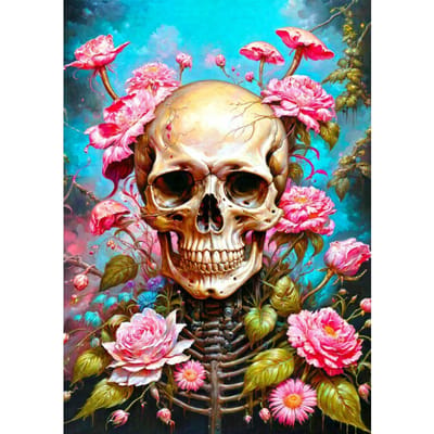 Enjoy Puzzle legpuzzel Garden Skeleton 1000 stukjes - kleurrijk puzzelplezier.