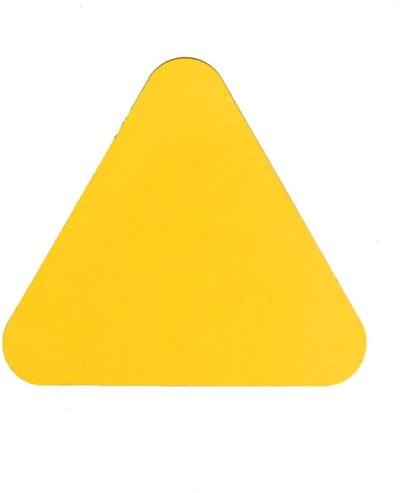 Haaientanden (20 stuks) - Geel 130 x 116 mm Anti-slip-vloersticker