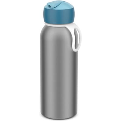Mepal Isoleerfles flip-up Campus - 350 ml - 12 uur koud / 4 uur warm - Drinkfles met rietje voor kinderen - Cool blue