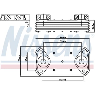 Olie radiator, motorolie NISSENS 90889