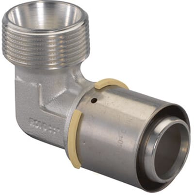 Uponor MLC knie - 5/4x40mm 90graden messing  buitendraadxpers