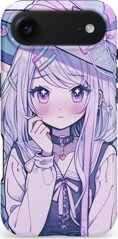 Casetastic hoesje geschikt voor Apple iPhone Air - MagSafe - Dubbellaagse bescherming - Yume Meisje - Fashion Case - Lila Lichtgrijs Donkerblauw