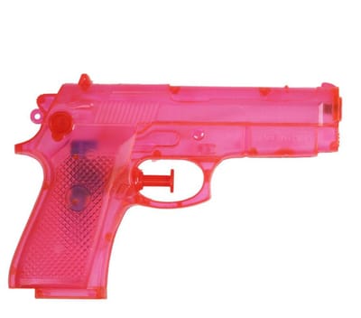 Krüger Waterpistool - 10x - 14 cm - roze - waterpistooltjes - basic model - zomer waterpret